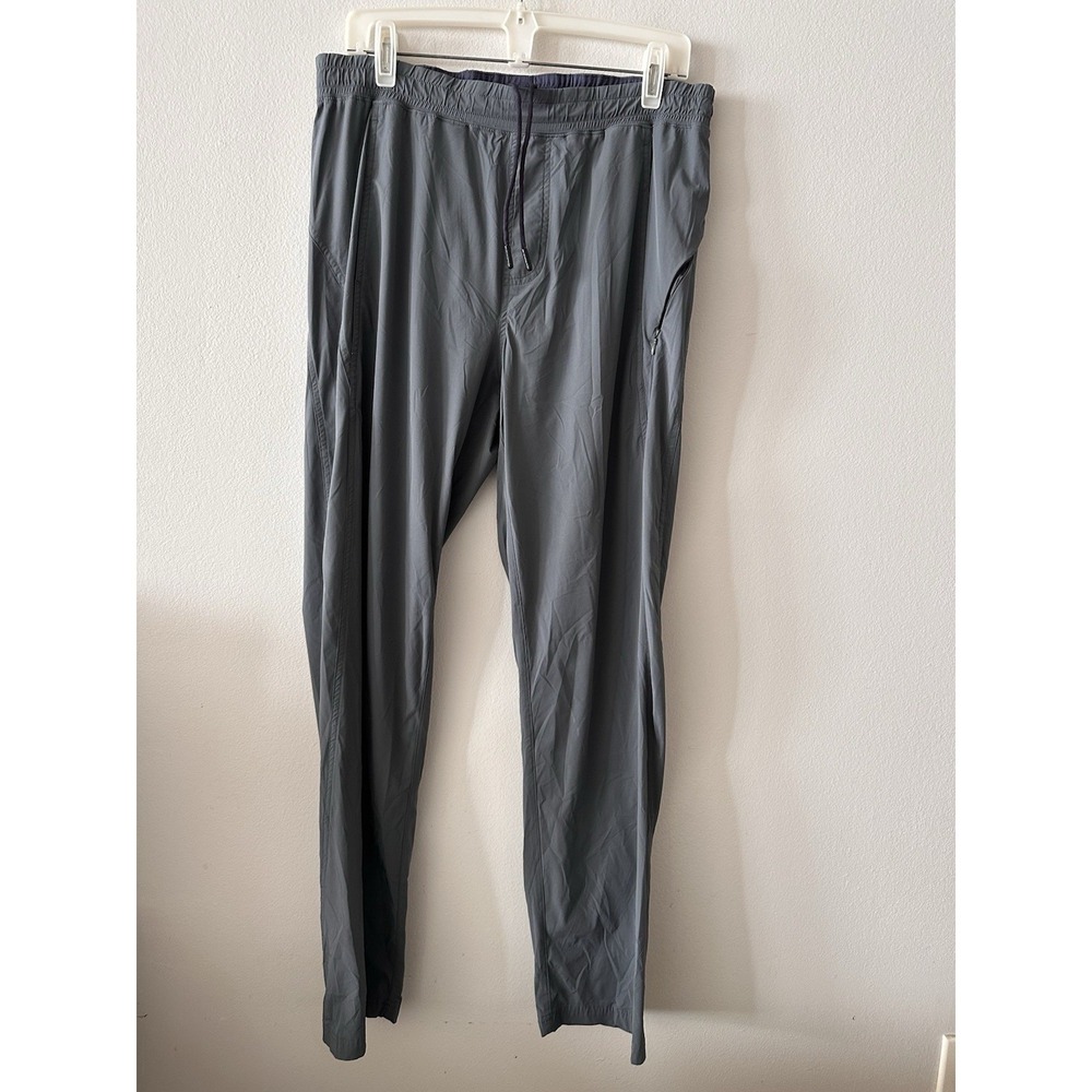 RHONE Track Pants Mens M Gray Drawstring-Waist Athletic Performance Lightweight